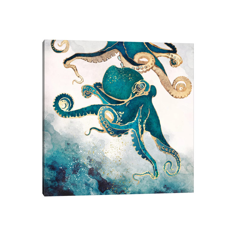 " Underwater Dream V ", 18" H x 18" W x 1.5" D, Wrapped Canvas