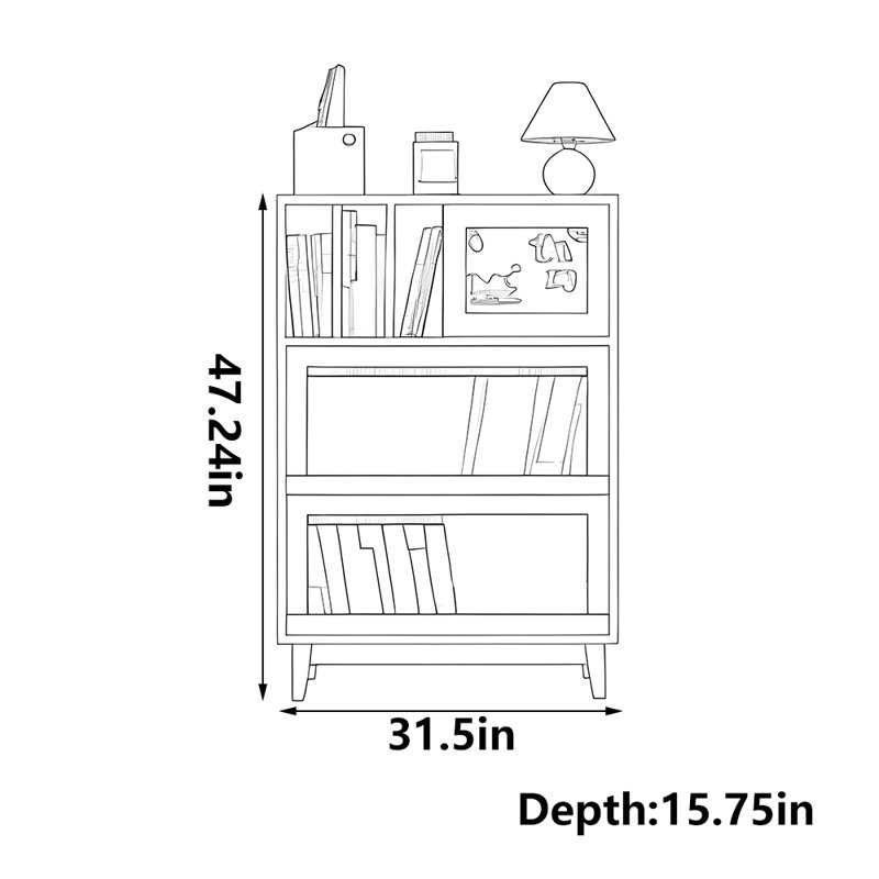 Nordic style small bookcase