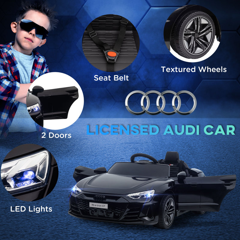 Black 12V Electric Ride-On Car with Remote Control