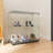 Tempered Glass Display Cabinet,Wine Cabinet,Storage Cabinet,File Cabinet,With Bluetooth LED Light Strip,Lockable Swivel Casters,Suitable For Uneven Ground,Can Be Placed Anywhere,Color:Black-1859122667