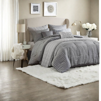 Piece King Bedding Sets, Polyester Jacquard Modern Luxury For Home