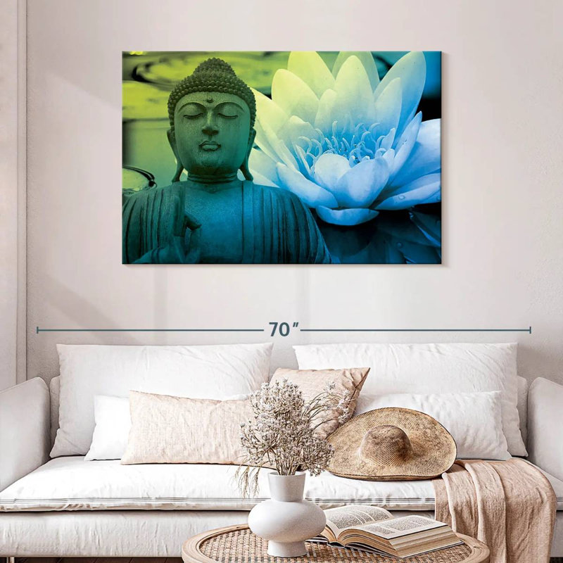 Bouddha Adella, méditation, lotus, H 30 po x l 45 po