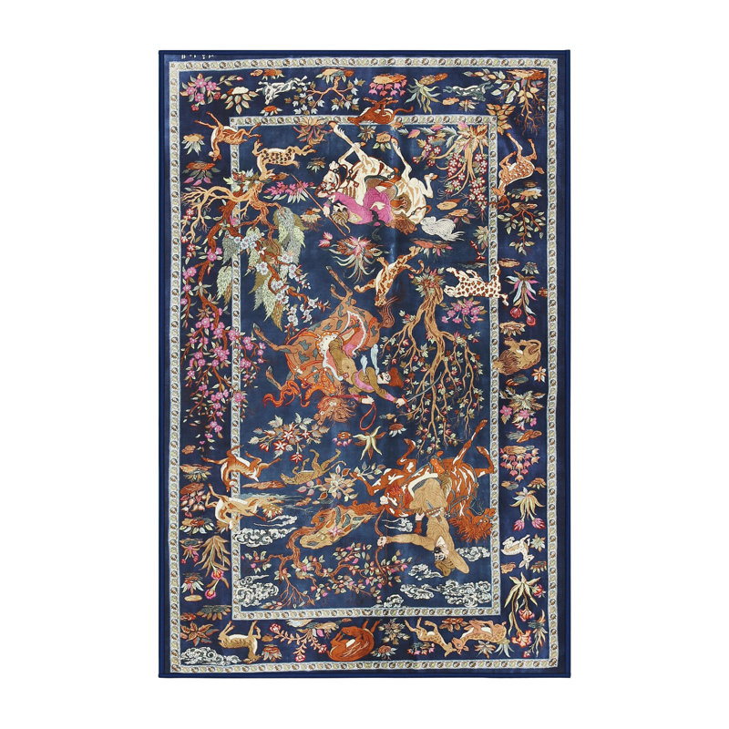 Floral Indoor Rug, Rectangle 7' x 10'