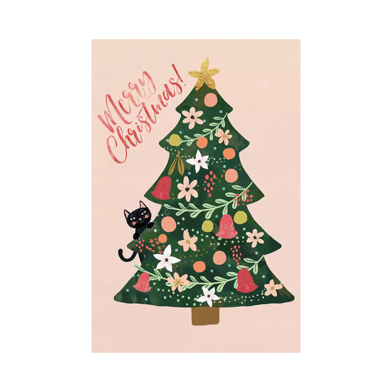 Xmas Pine by Mia Charro - Wrapped Canvas Gallery-Wrapped Canvas Giclée, 66.04 cm H x 45.72 cm W x 3.175 cm D