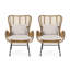 Chaise contemporaine avec revêtement durable et structure en métal stable - beige + base de rembourrage brun Trekking