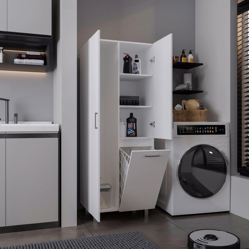Storage Cabinet  70.9" H, 2 Doors, 1 Drawer, 3 Shelves, 4 Legs