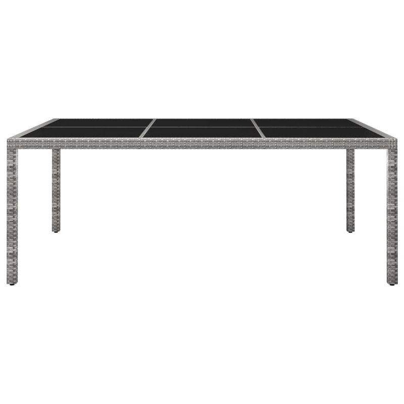 Morsun Rectangular Outdoor Dining Table, White, Brown
