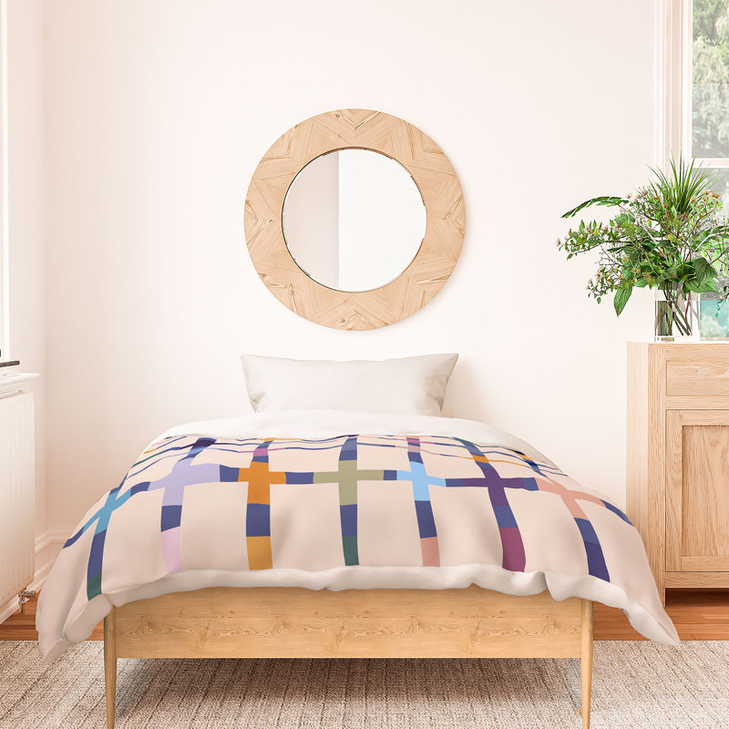 Housse de couette en microfibre, Housse de couette double et 2 taies décoratives s