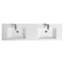Meuble-lavabo flottant 70,88 po avec double lavabo