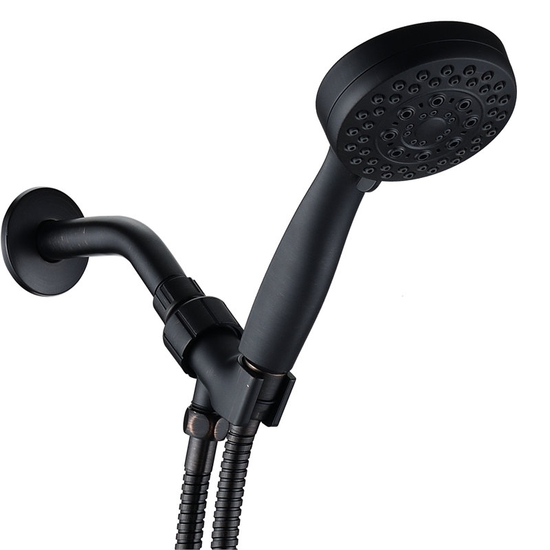 Tuyau de pomme de douche à main - Bronze huilé. Jet réglable à 5 modes. Buse médicale, hygiénique et sécuritaire. Qualité ABS Jet puissant avec faible alimentation en eau. Mode eau. Installation simple