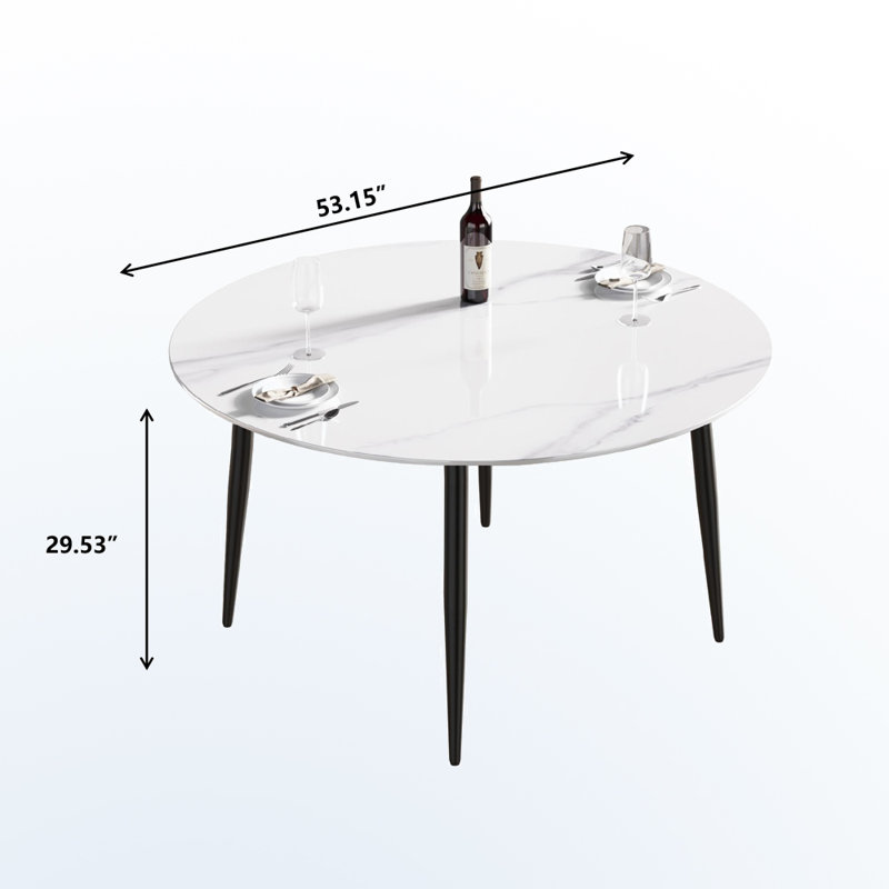 Ensemble repas pour 6 personnes Antajuan, Noir, H 29,53 po x L 53,15 po x l 53,15 po