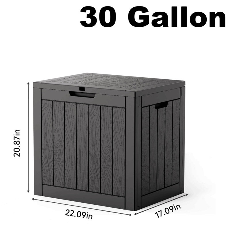 30 Gallon Outdoor Resin Deck Box