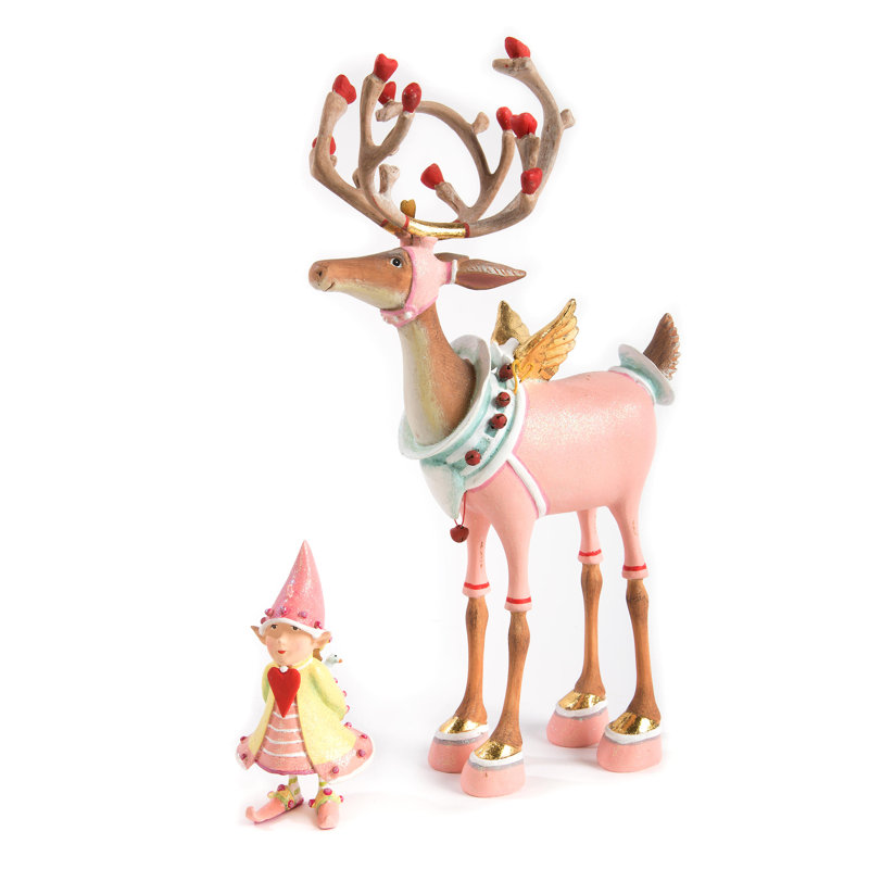 Patience Brewster Dash Away Cupid Reindeer Figure