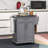 HOMCOM Kitchen Island On Wheels, Rolling Kitchen Cart With Stainless Steel Countertop, Drawer, Towel Rack And Spice Rack, Utility Storage Trolley,-514890336
