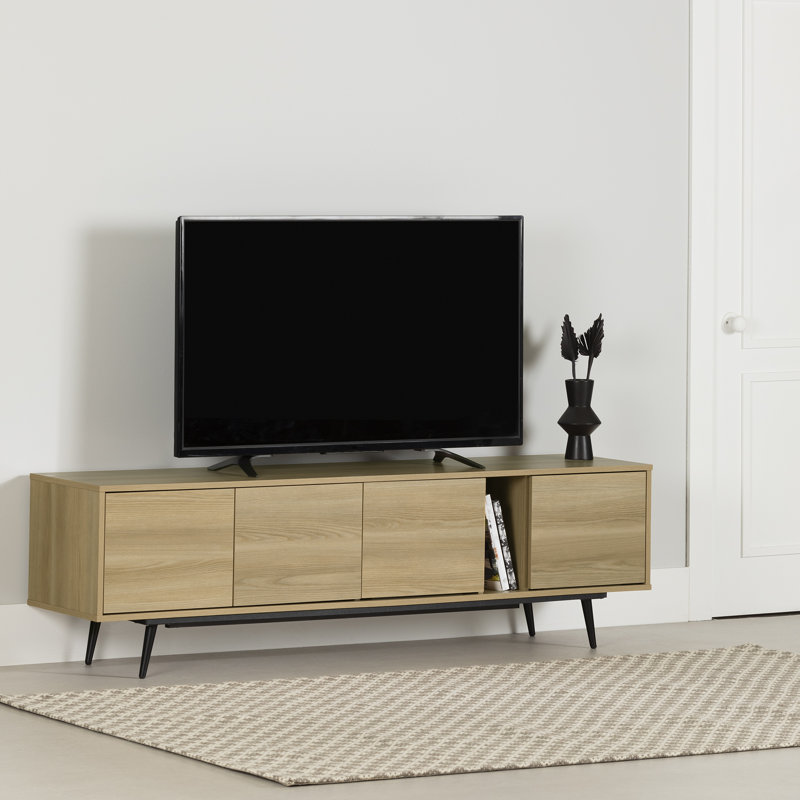Mezzy  TV Stand With Doors, Brown