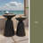 Outdoor Iron Side Tables With Flared Design, Set Of 2-1173564911