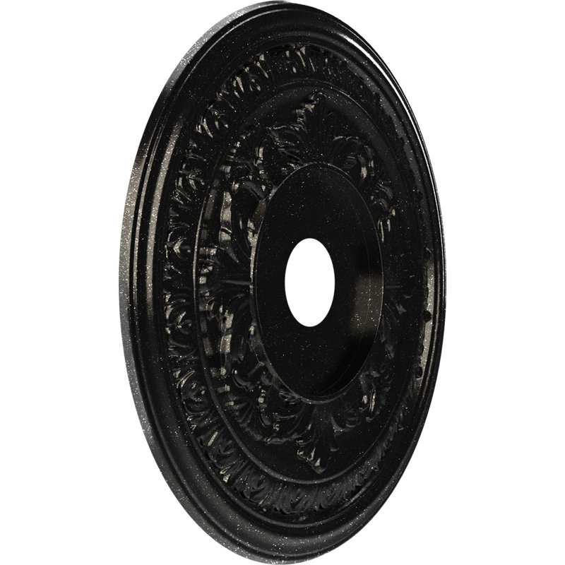 Médaillon de plafond en PVC thermoformé Baltimore, H 22 po x l 22 po x P 1 po, Galaxie métallique texturée