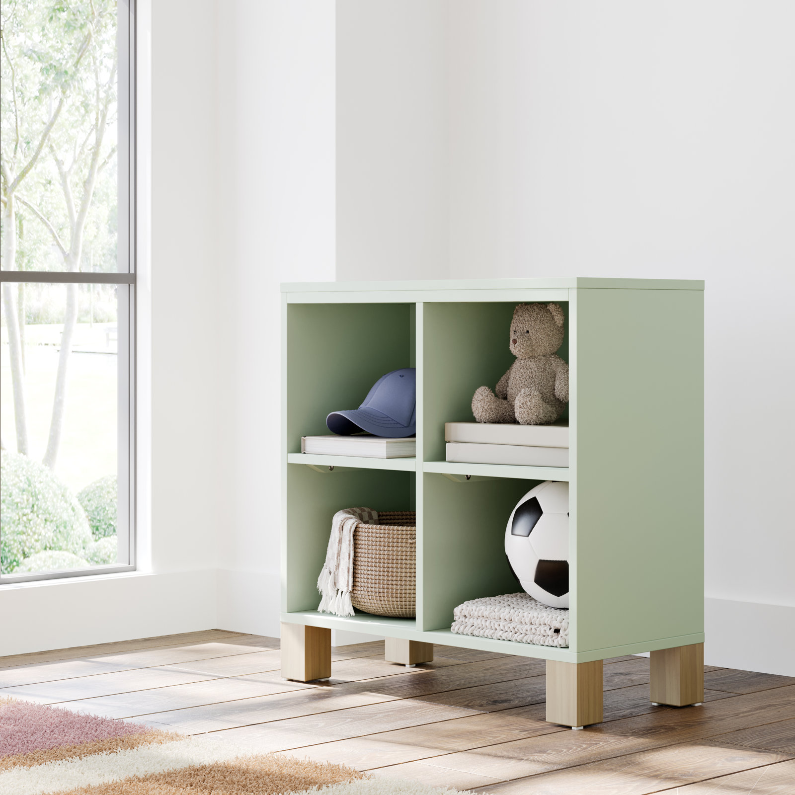 California Cube Organizer Bookcase, Sage