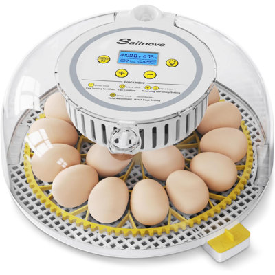 18 couveuses à œuf pour œufs à couver, avec affichage, jours d'éclosion, niveau d'humidité, allumage et arrêt automatiques, bougeoir à œufs, couveuses à œuf pour poulet, canard, caille, oiseau
