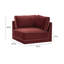 Chaise de coin Clairah Berry Red