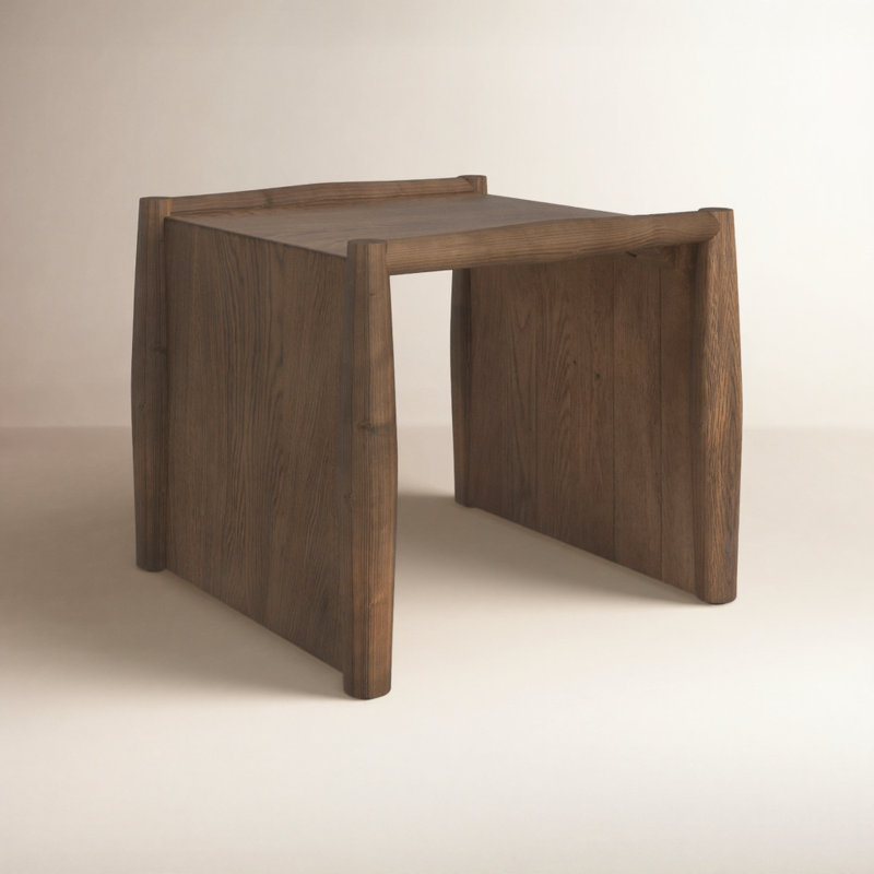 Glenview Solid Wood End Table, Weathered Oak