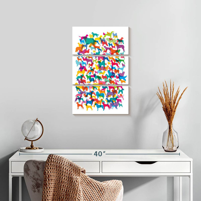 Brampt Dogs I, 57" H x 36" W
