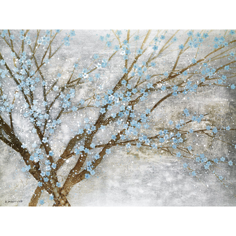 «Horizontal Blossom 07» par Hulis Mavruk - peinture sur toile sans cadre, L 48 po x H 36 po