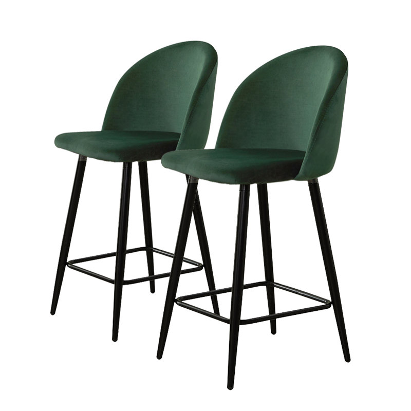 Zabala Upholstered Counter Stool, Green