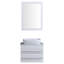 Ensemble de meuble-lavabo de salle de bain simple mural 24 po avec miroir Moretz-1977043893