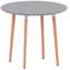 Triston Beech Round Solid Wood Base Dining Table-1483925300