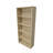 52.83 In. Tall Natural Oak Wood 5-Shelf Etagere Bookcase With Adjustable Shelves-1226664091-1226664090