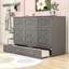 Lit escamotable double avec ports USB, tiroirs de rangement et lattes-1239075991