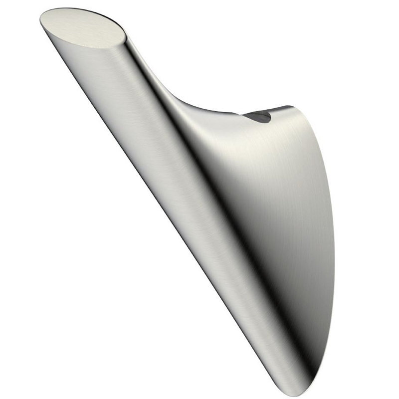 Twist Collection Bathroom Accessories Wall Mounted Towel Robe Hook - Brushed Nickel, Brushed Nickel