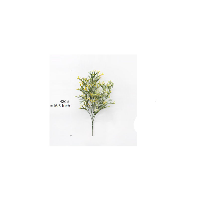 Tige de gazon artificielle glossogyne fait main, Vert / Jaune