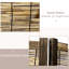 Écran d'intimité à 4 panneaux, pliable portable 5,5 pi. Panneau de paravent en bois tissé à la main pour l'intimité. Style, cinéma maison