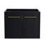 Armoire de salle de bain murale 24 po - Châtaignier noir avec portes à fermeture en douceur et espace de rangement généreux