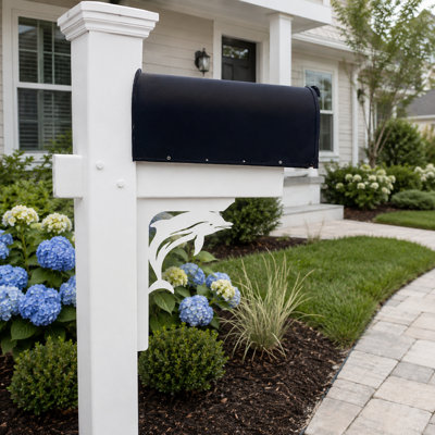 Dolphin Mailbox Bracket and Porch Decor, Mailbox Decoration
