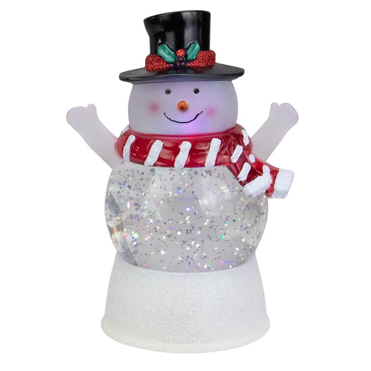 Northlight Icy Crystal Snow Globe Glitter House LED Tabletop Decor