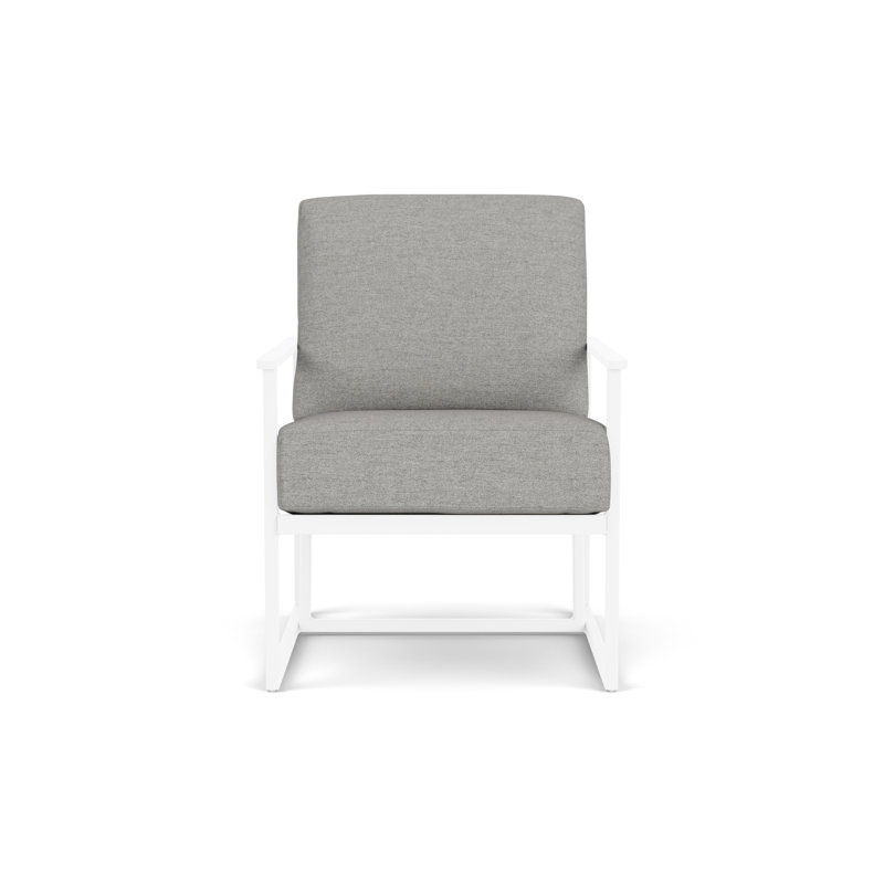 Summit Outdoor Lounge Chair, White, French Beige, Demo Stone