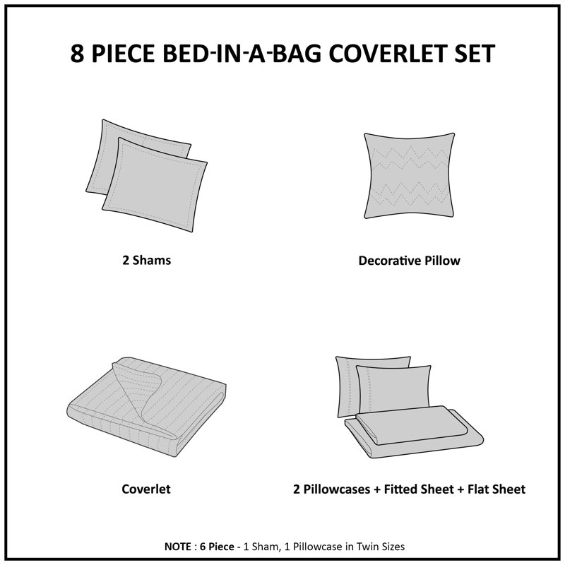 California King Gray Microfiber Reversible Quilt Set with Cotton Sheets