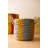 Kalalou Set of 3 Seagrass Baskets with Multi-Colored Stripes