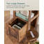 Armoire de rangement à 3 niveaux avec 2 tiroirs Loon Peak®-2034427137