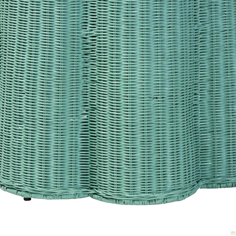 Console Scallop Natural Rattan