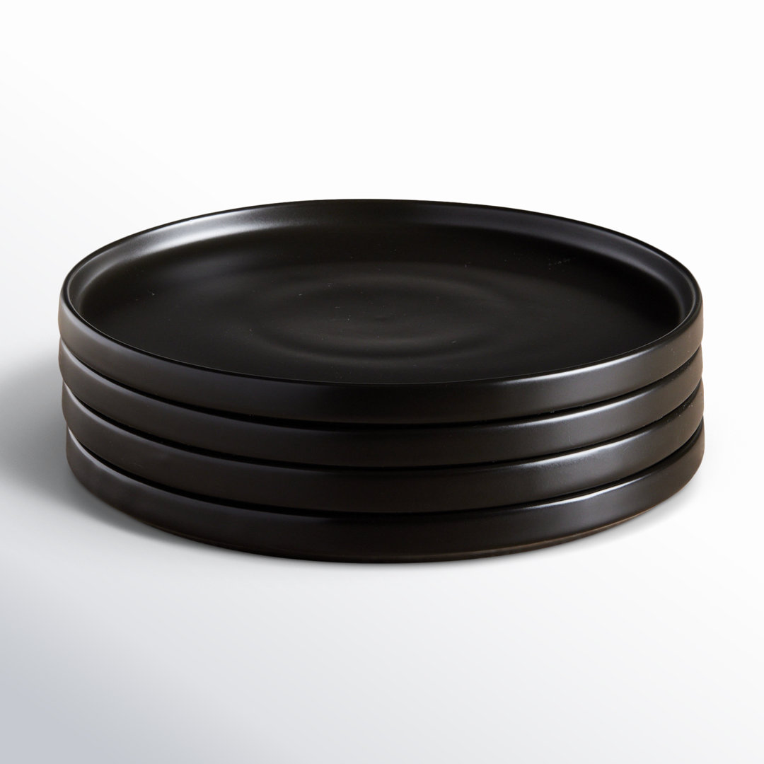 Izie Straight Lip Stoneware Salad Plate (Set of 4) RE/FINE™ 