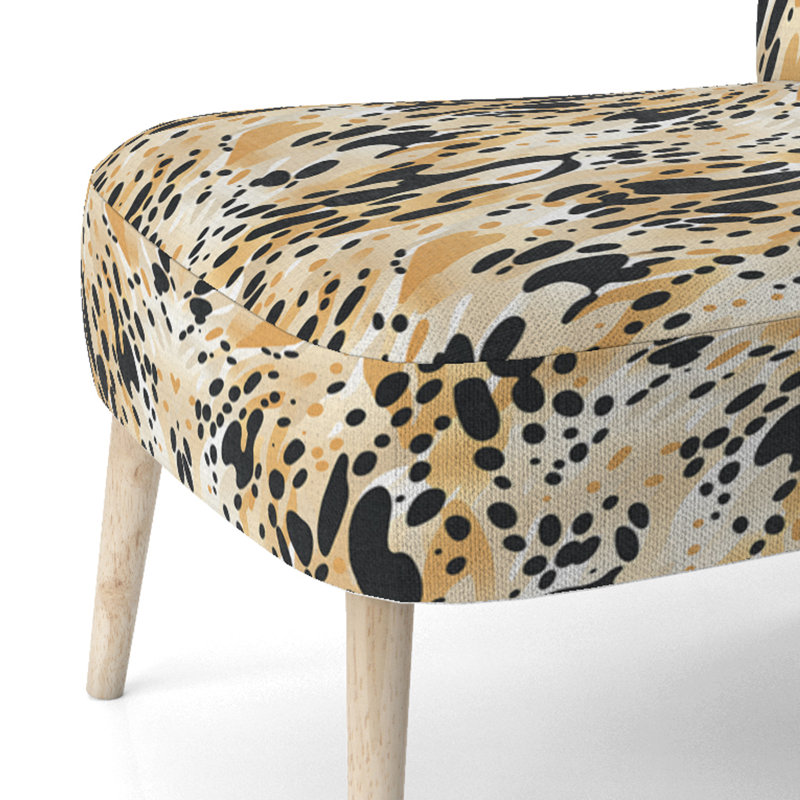 Chaise d'appoint rembourrée Feline Grace Cheetah Print