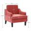Fauteuil d'appoint rembourré en chenille Mordern And Chic Design-207484024
