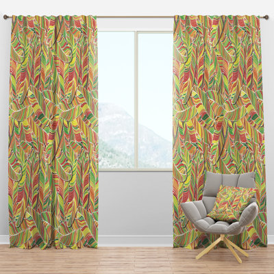 Panneau de rideau simple semi-diaphane avec passe-tringle Southwestern