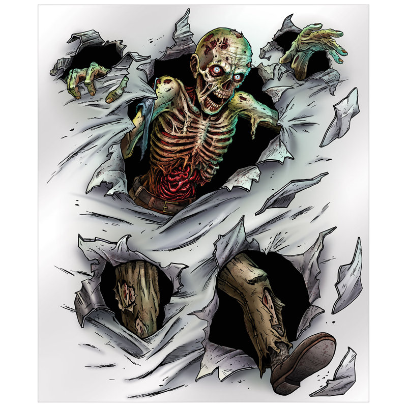 Murale d'Halloween zombie d'Halloween