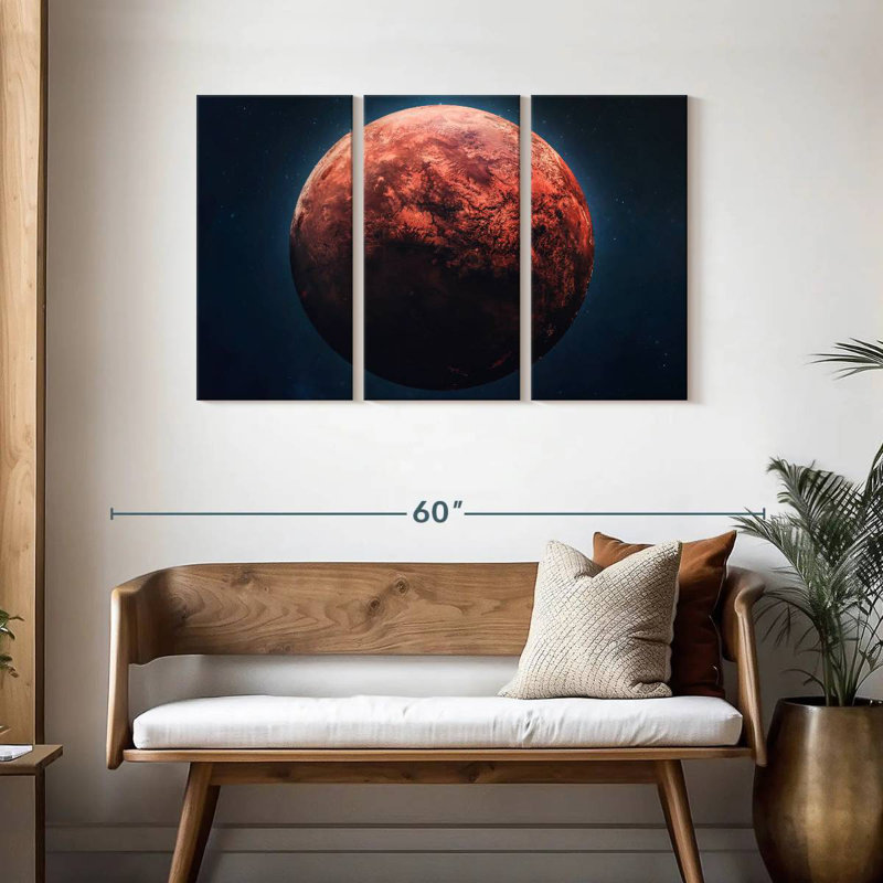 Oberle Red Mars Planet, 28" H x 45" W