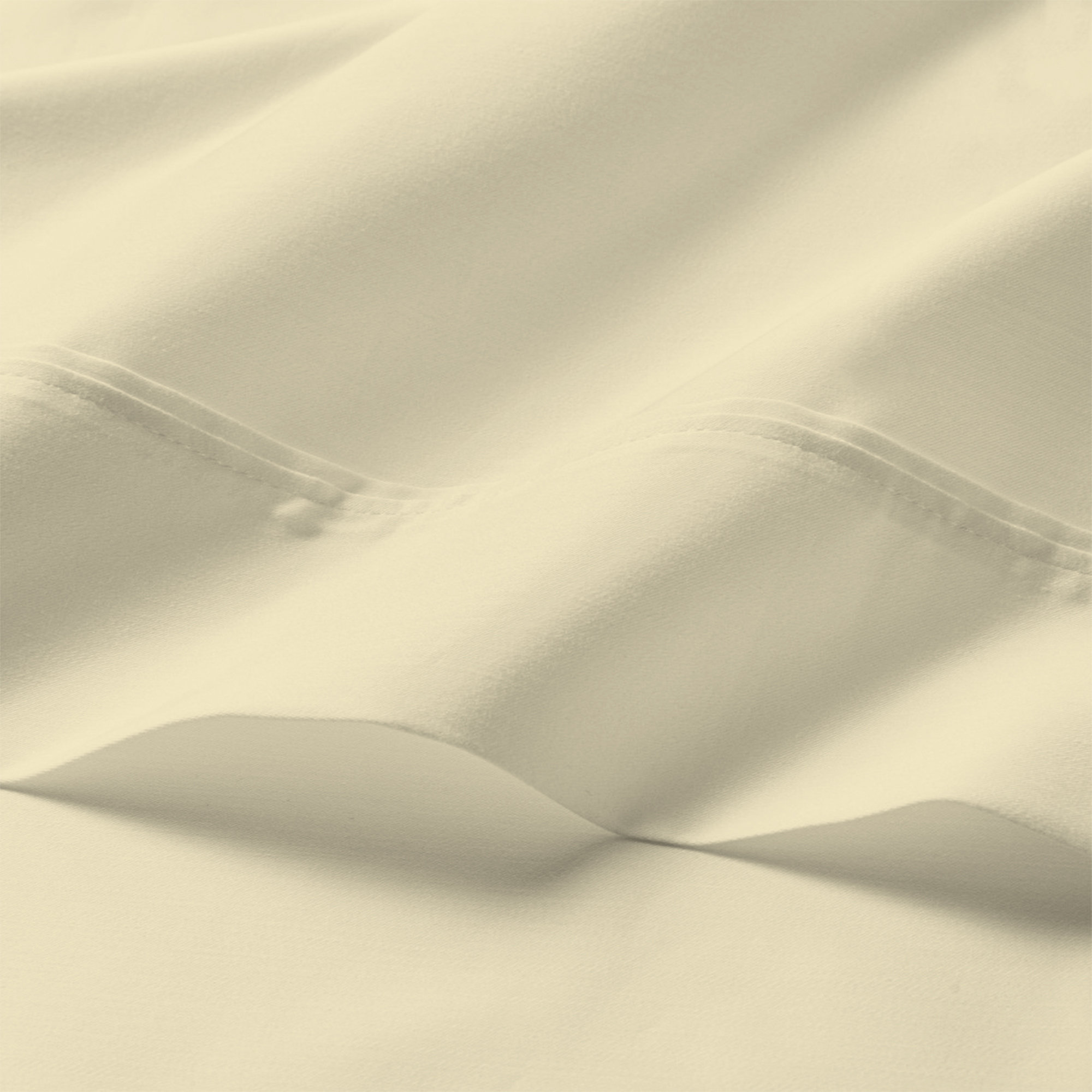 1000TC Ultra-Soft & Silky Luxury Egyptian Cotton Sheet Set, Pale Yellow, Queen